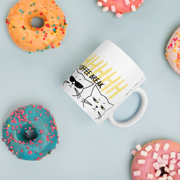 Coffee Break Cat Mug