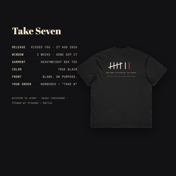 Take Seven — Kissed You capsule tee